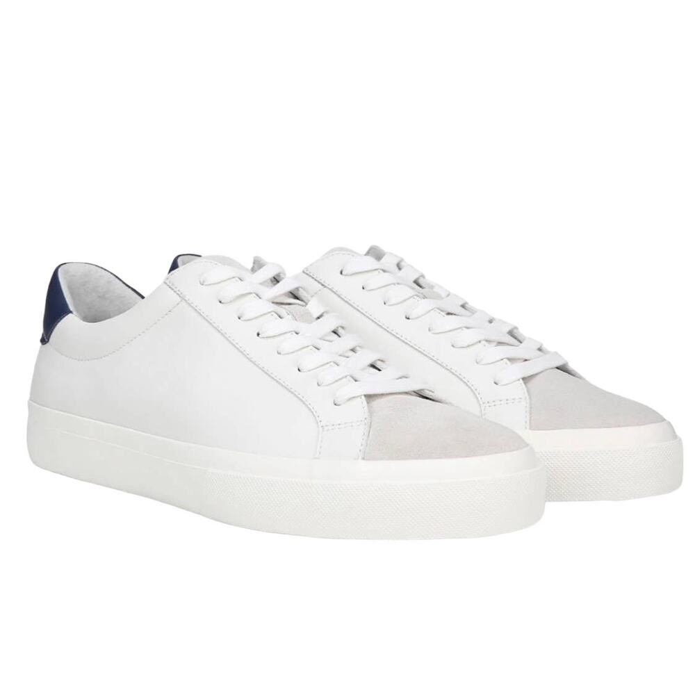 VINCE Fulton Men's White/Blue Leather Sneakes Size 11